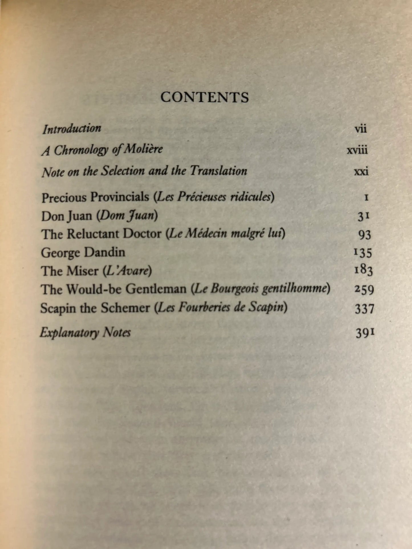 Don Juan and other plays of Moliere
