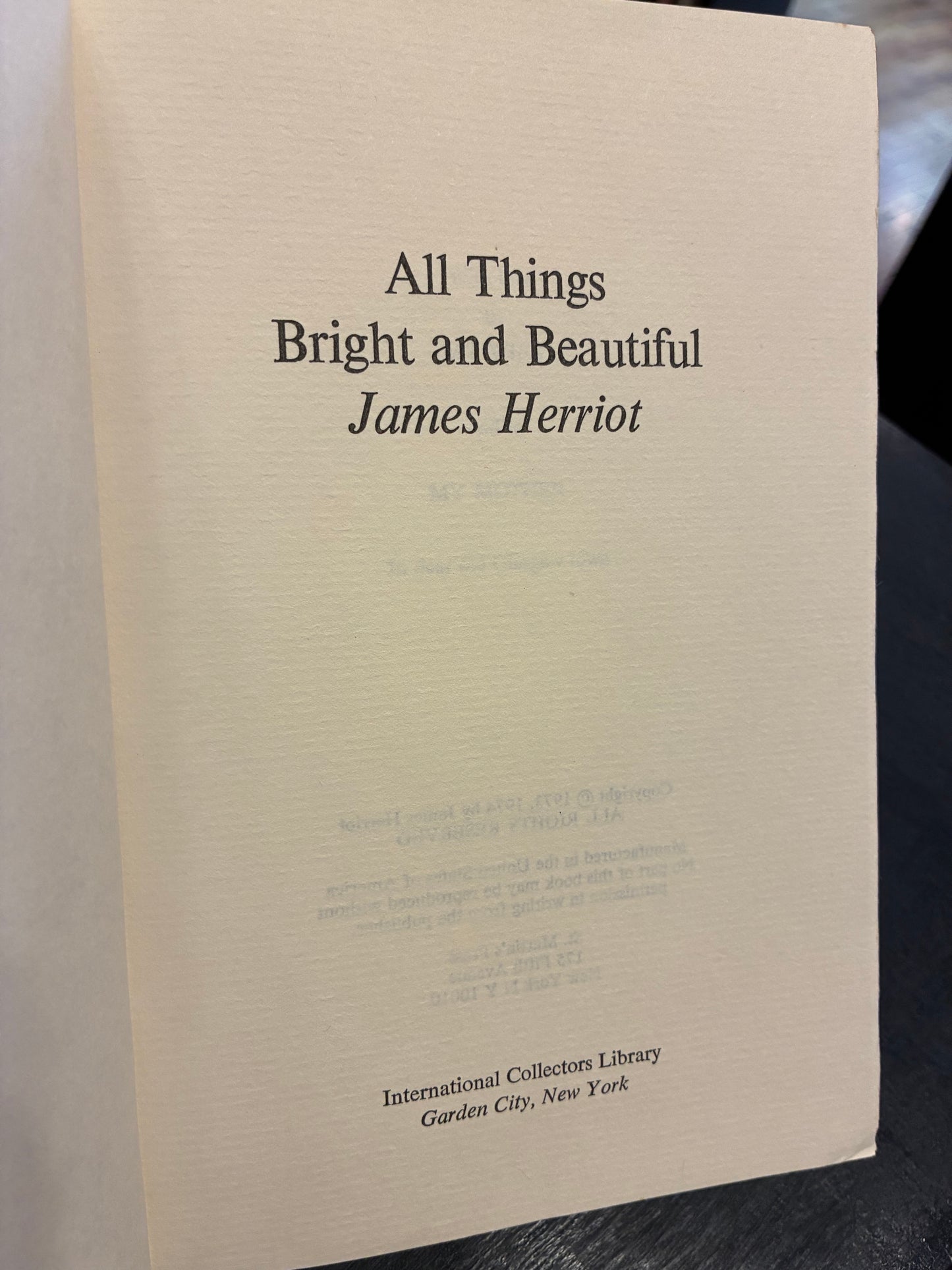 All Things Bright and Beautiful - James Herriot - Hardcover