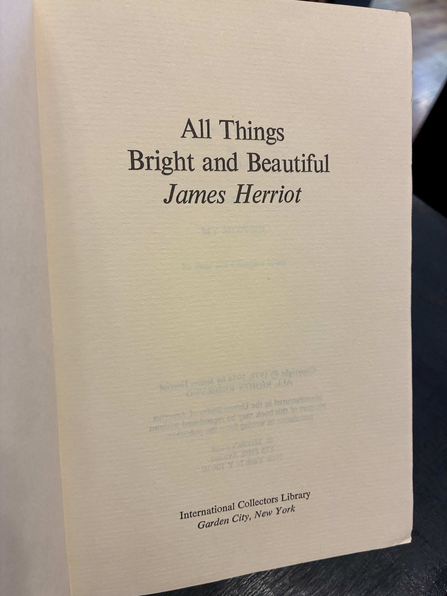 All Things Bright and Beautiful - James Herriot - Hardcover