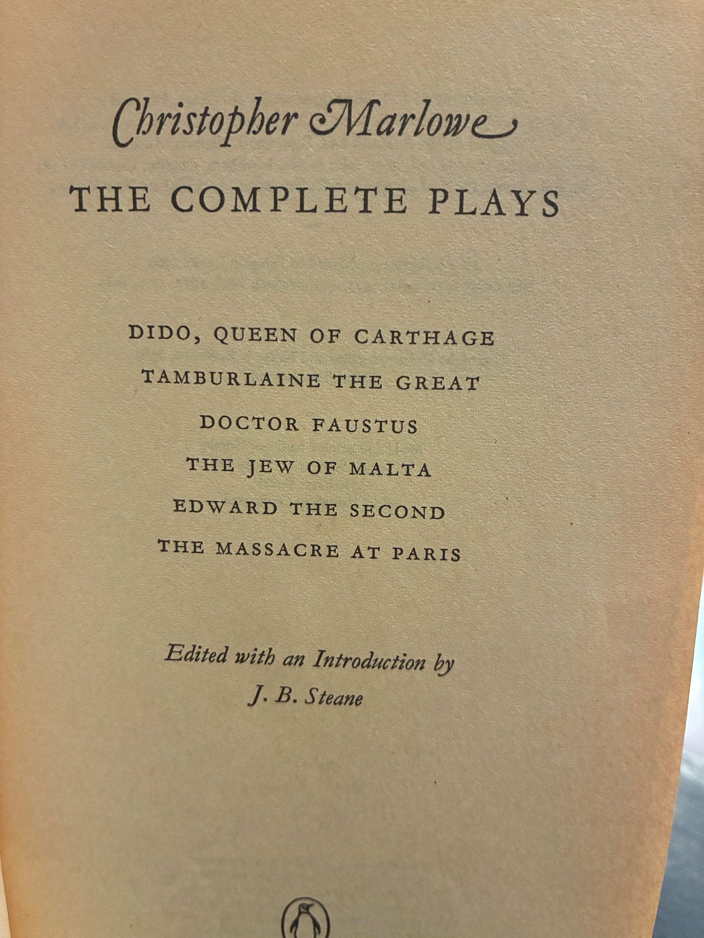 The Complete Plays - Christopher Marlowe