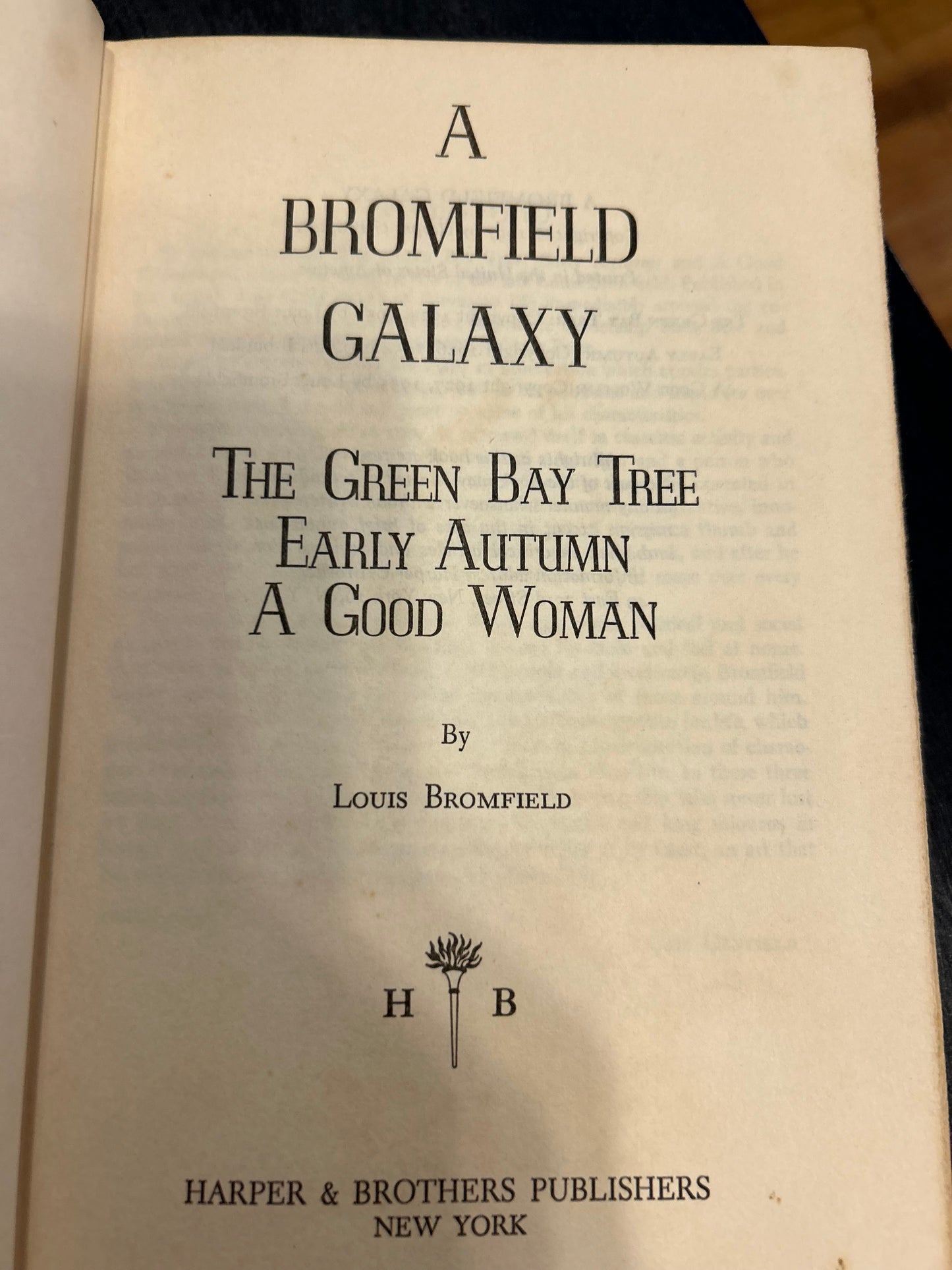 A Bromfield Galaxy - Hardcover - Louis Bromfield