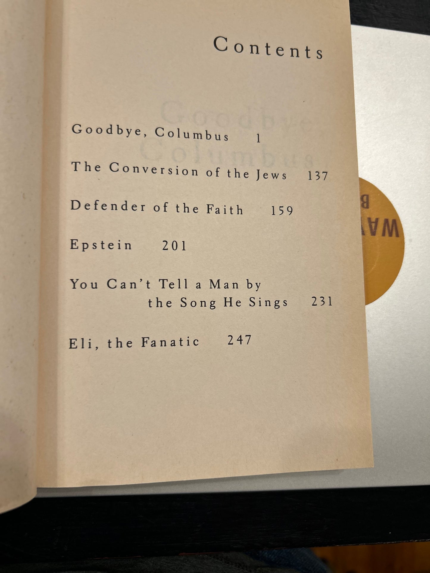 Goodbye Columbus by Philip Roth