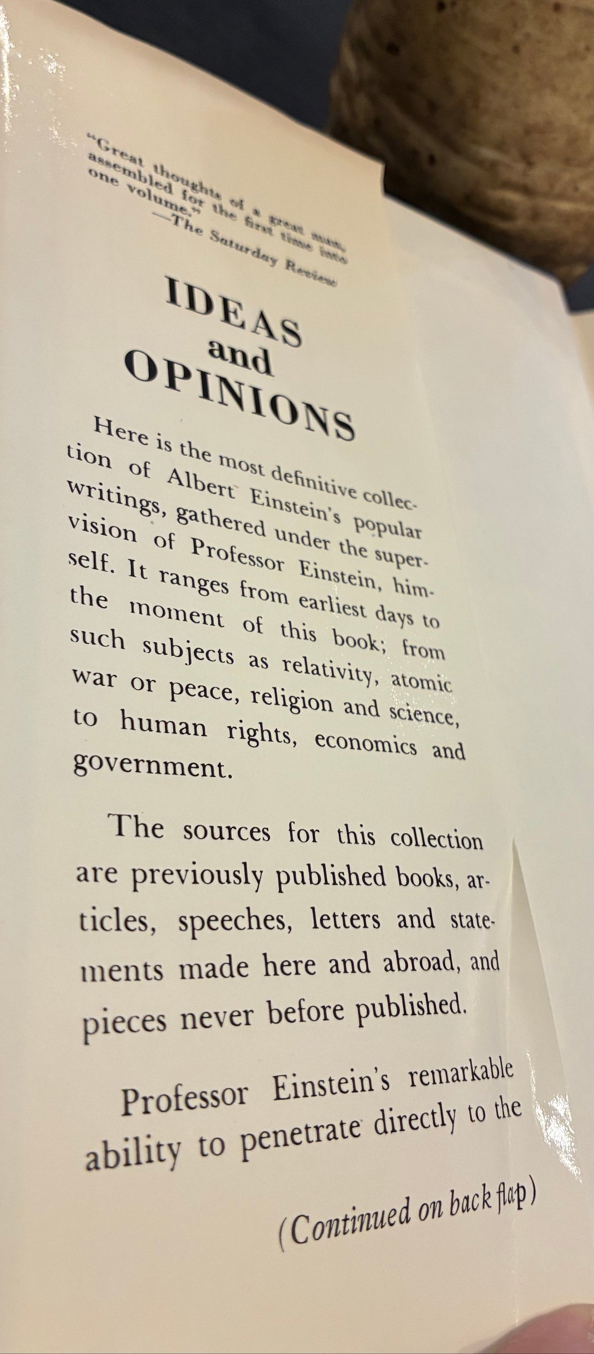 Ideas and Opinions - Albert Einstein