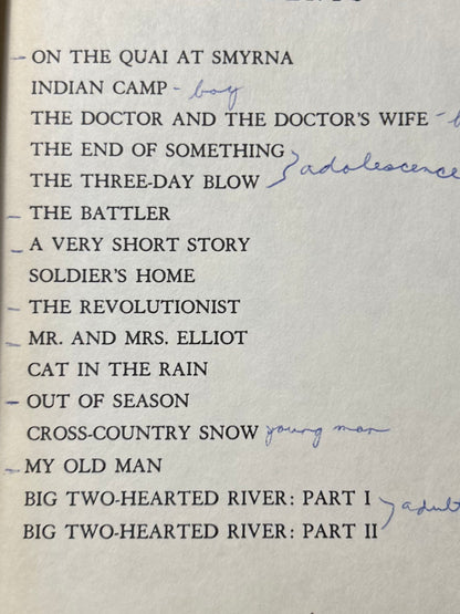 In Our Time - Ernest Hemingway