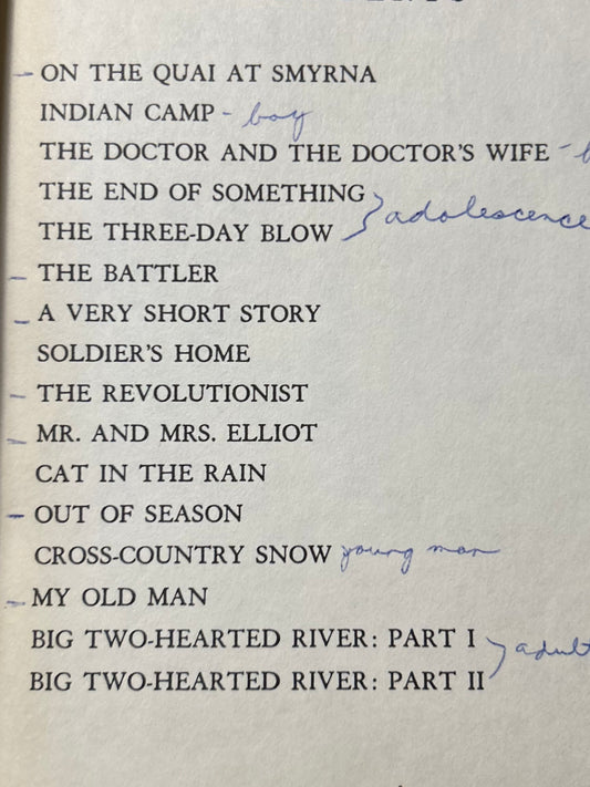 In Our Time - Ernest Hemingway