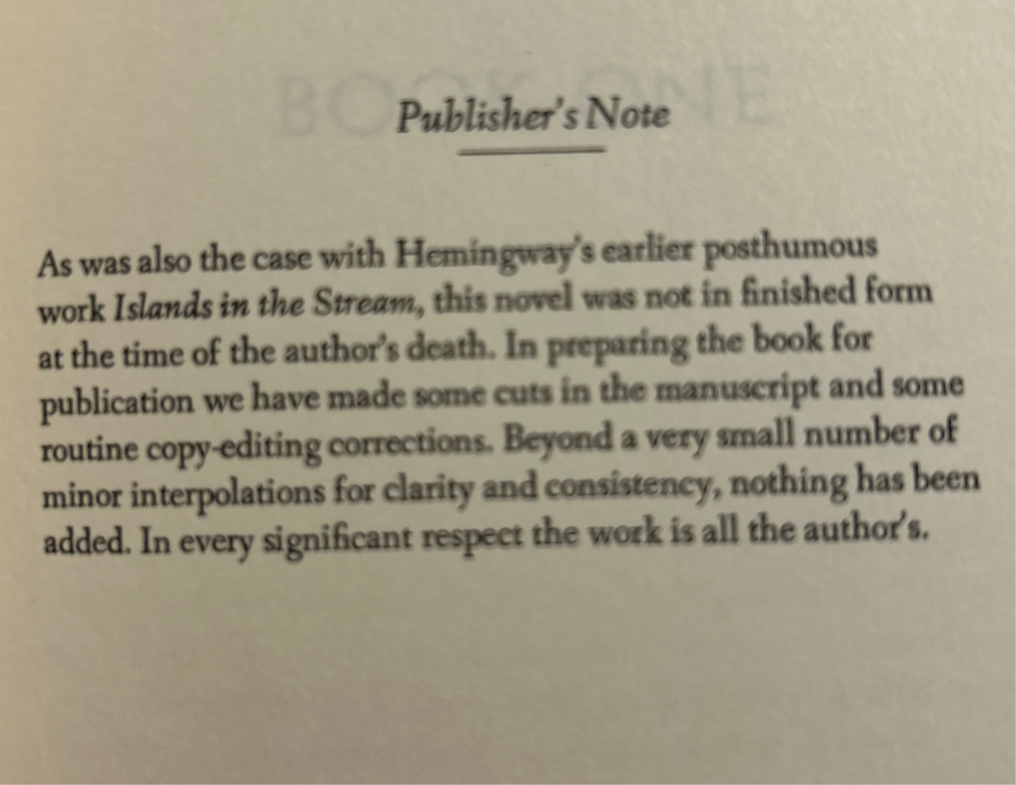 The Garden of Eden - Ernest Hemingway