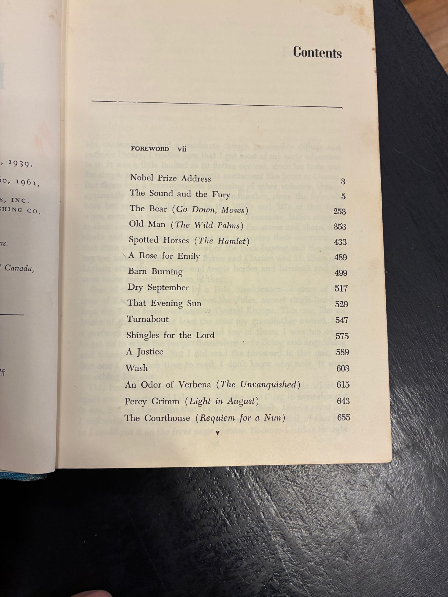 The Faulkner Reader. ML