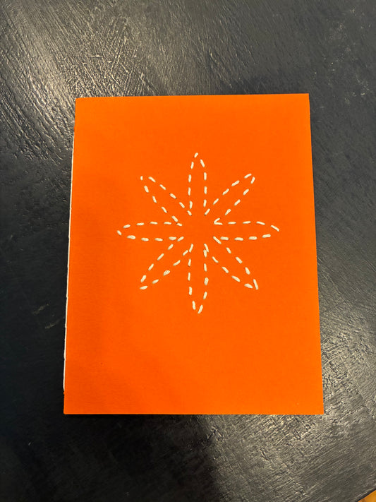Carmen’s orange star notebook. Small