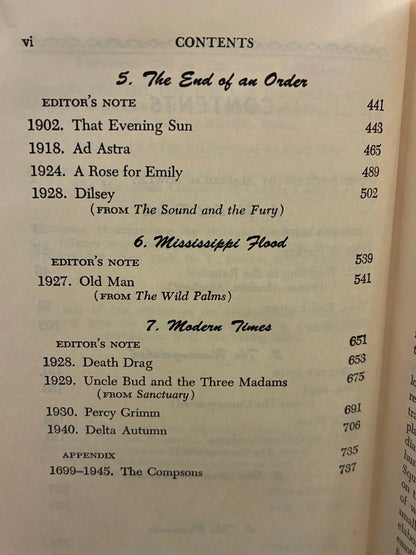 The Indispensable Faulkner edited by Malcolm Cowley