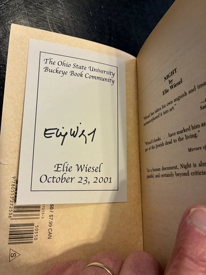 Night by Elie Wiesel - signed copy