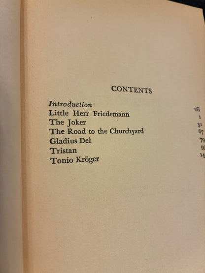 Thomas Mann -  Tonio Kröger and other StorIes -  A new translation by David Luke