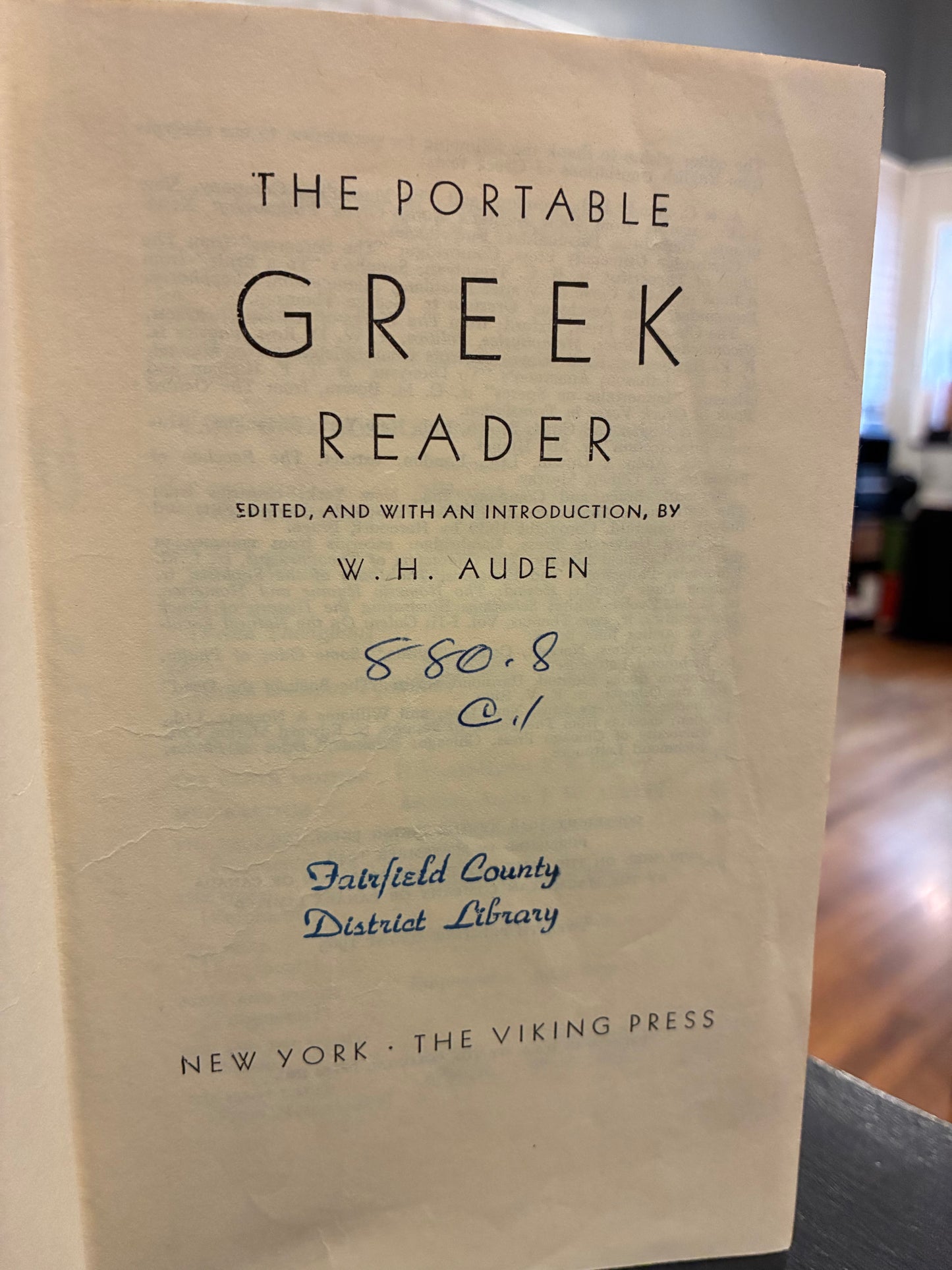 The Portable Greek Reader - W.H. Auden
