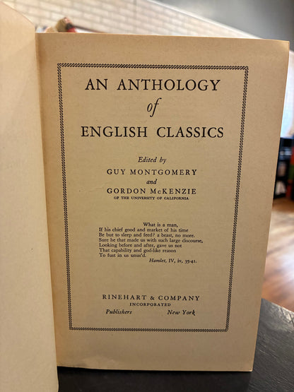 nthology of English Classics - Montgomery McKenzie