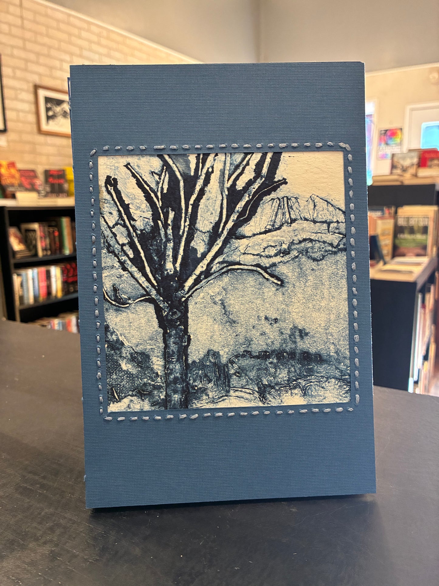 Carmen - Sue King - blank notebook - blue - tree