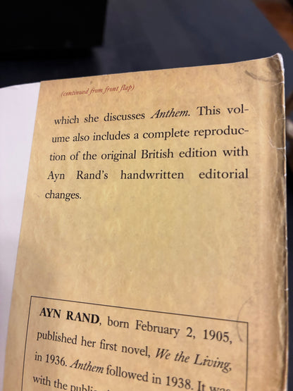 Anthem - Ayn Rand - TP