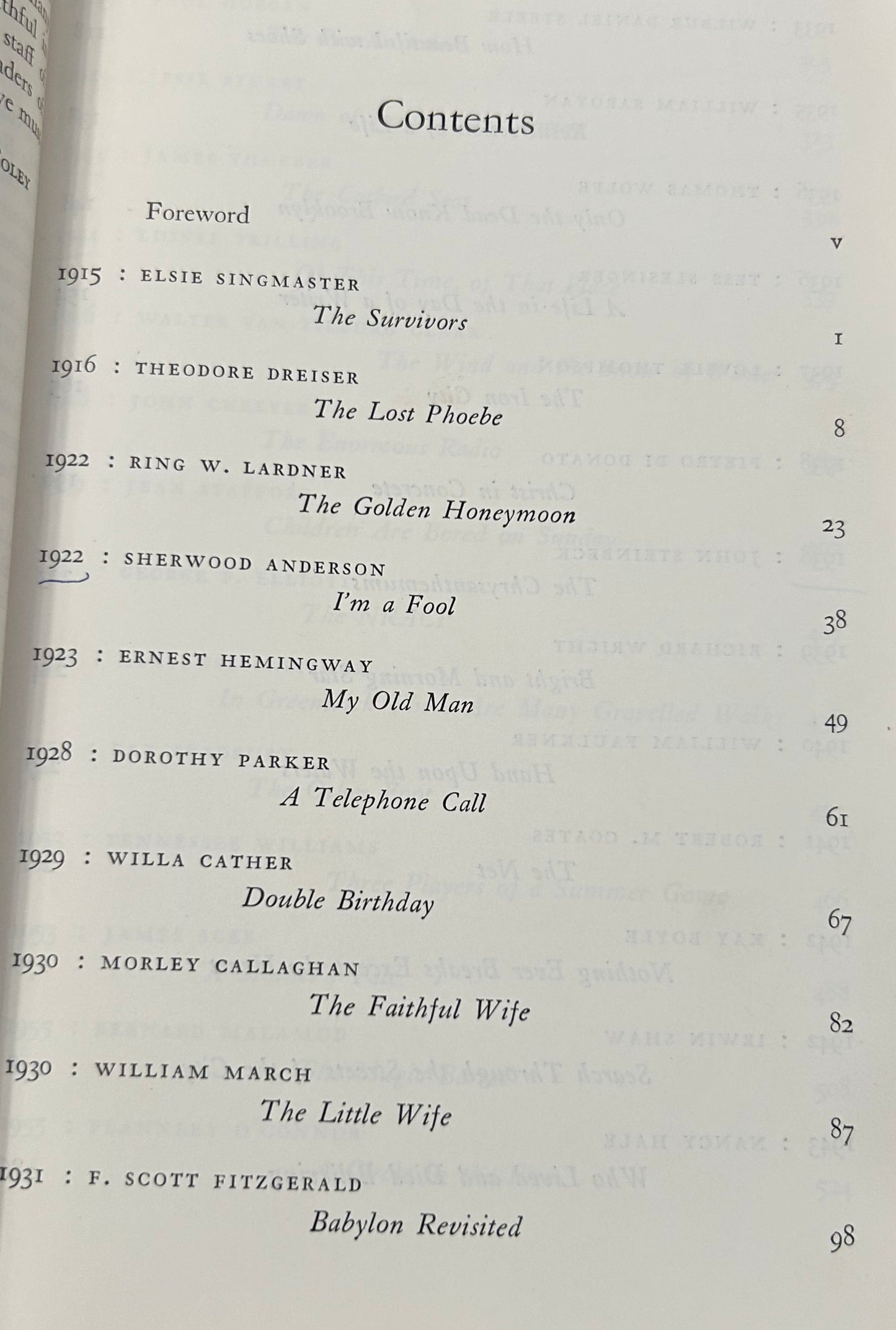 Fifty Best American Short Stories  1915-1965