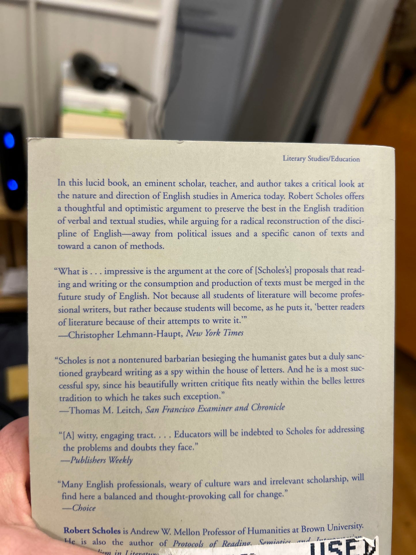 The Rise and Fall of English - Robert Scholes